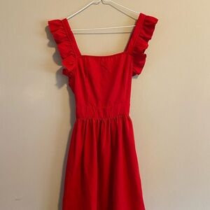 Elegant Red Backless Dress